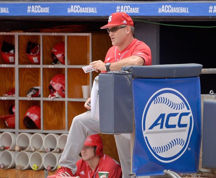Elliott Avent dugout at acc tourney
